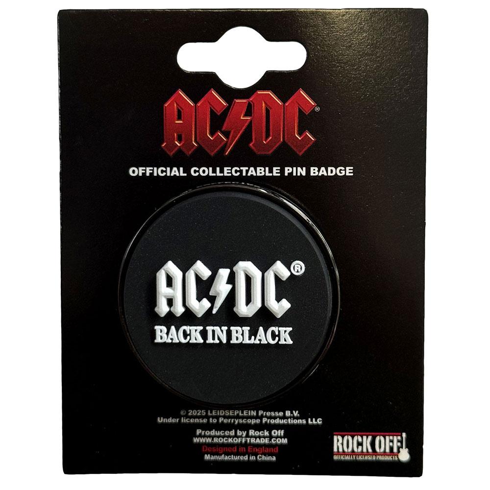 AC/DC - Back In Black Pin - Black